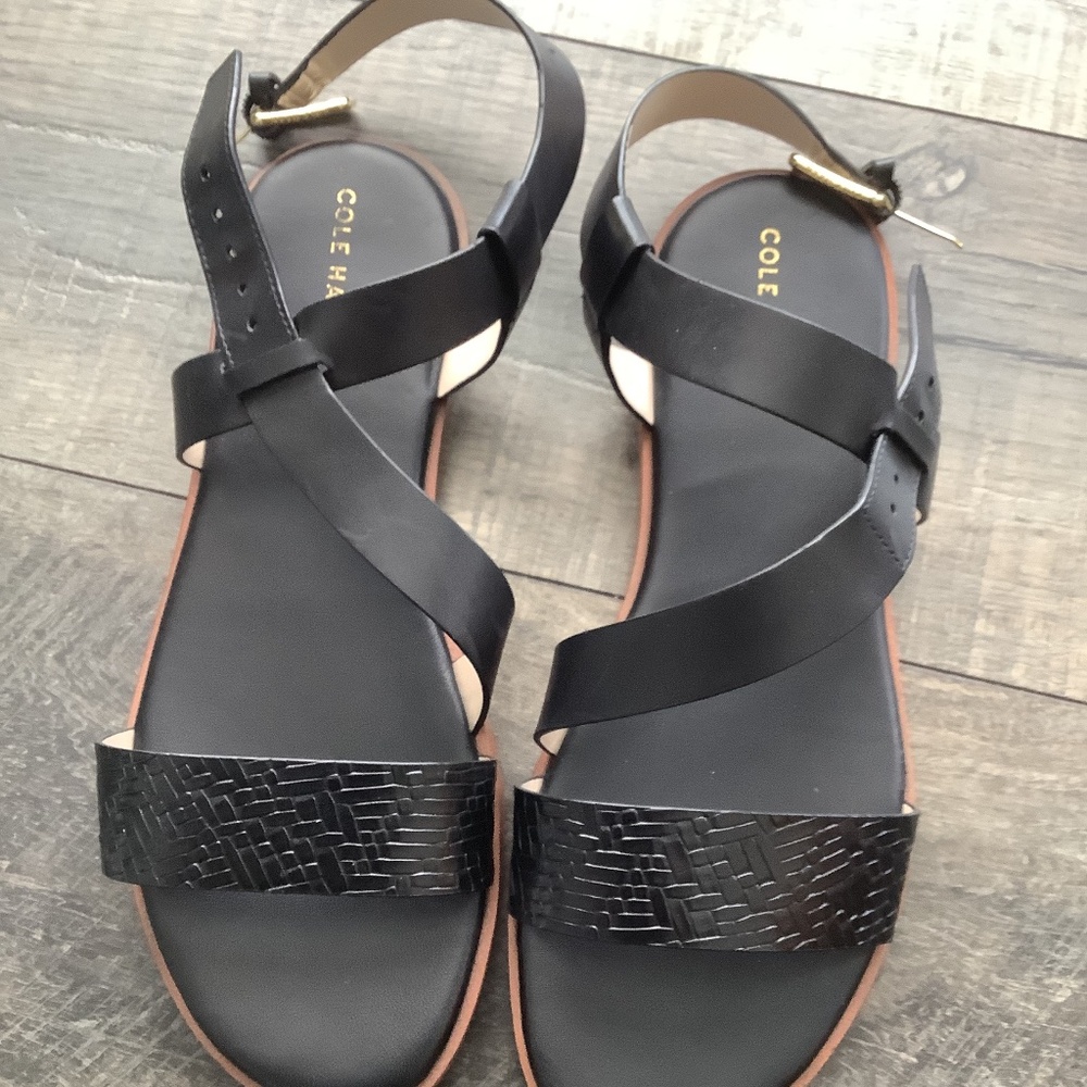 Cole Hahn sandals, black, size 8
